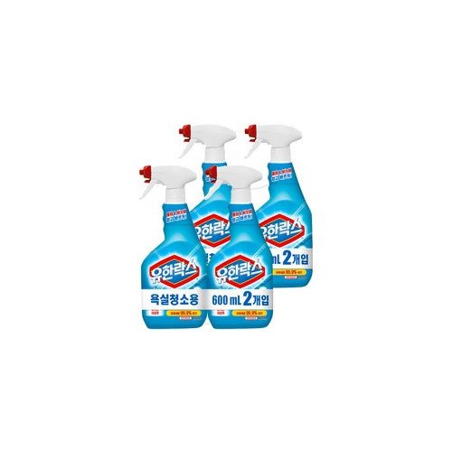 유한락스 욕실청소용 세제, 600ml, 4개