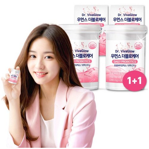 Dr.VivaGlow 우먼스 더블로케어 여성 질 유래 유산균, 30정, 2개
