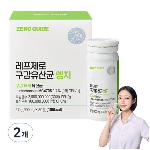 레프제로 구강유산균 프로바이오틱스 유산균, 30정, 27g, 2개